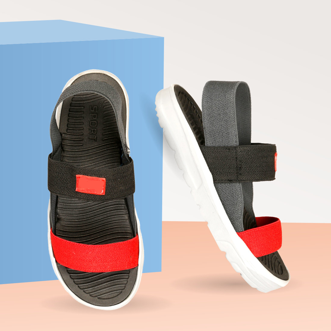 Archid Boy Strappy Sandal - Red